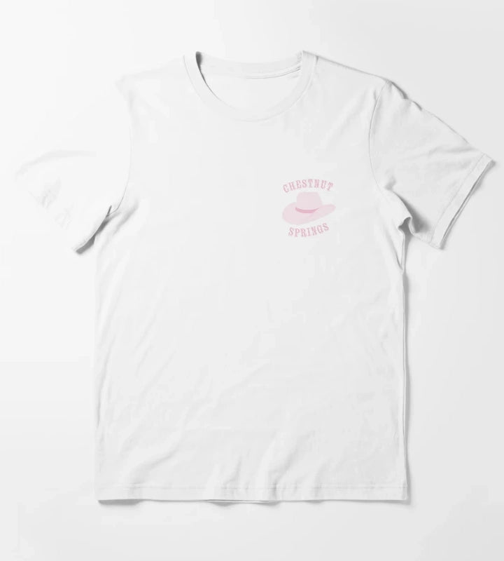 Chestnut Springs Cowboy Romance Book Illustrations T-Shirt White