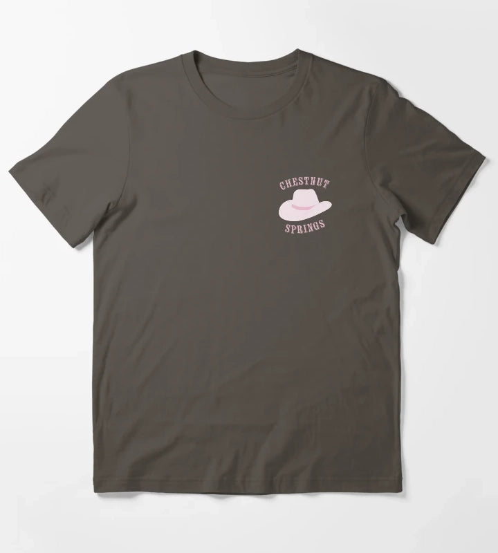 Chestnut Springs Cowboy Romance Book Illustrations T-Shirt Dark Grey