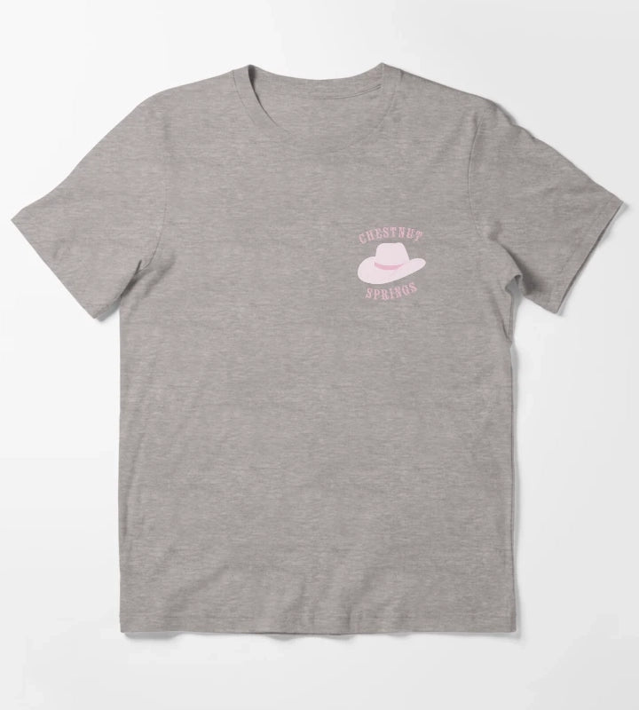 Chestnut Springs Cowboy Romance Book Illustrations T-Shirt Heather Grey