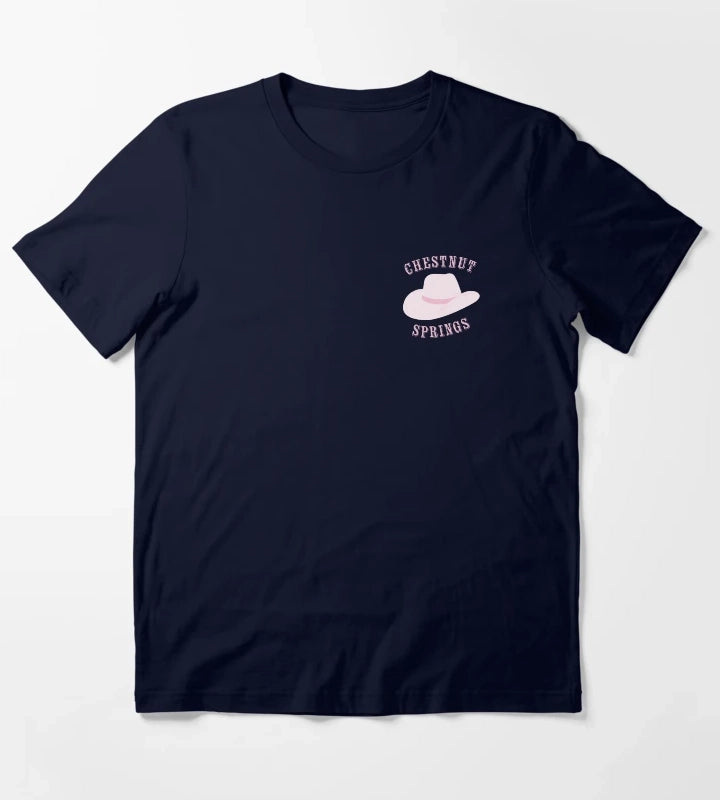 Chestnut Springs Cowboy Romance Book Illustrations T-Shirt Navy