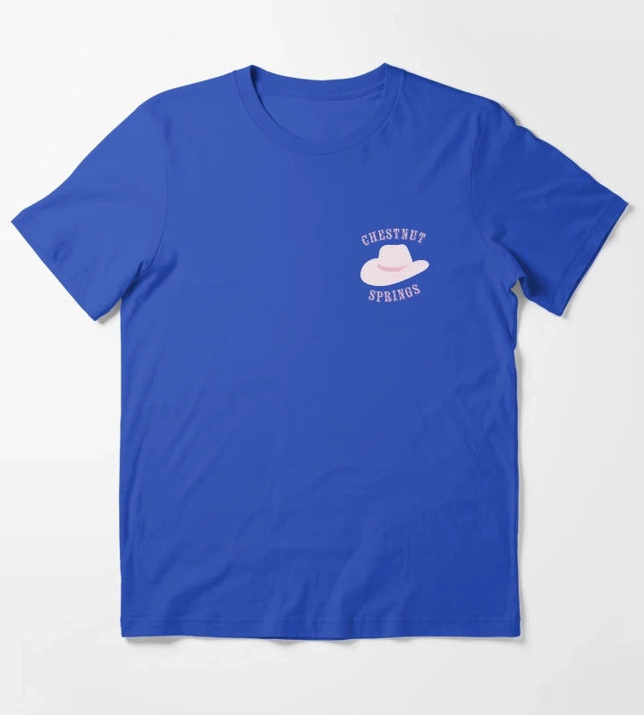 Chestnut Springs Cowboy Romance Book Illustrations T-Shirt Blue