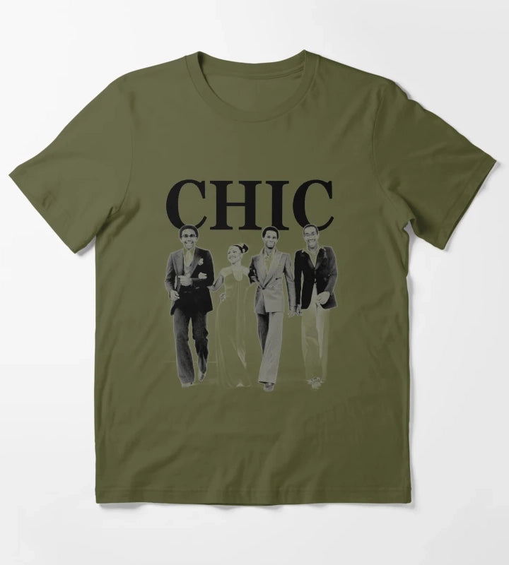 Chic Disco Band 4 T-Shirt Olive Green