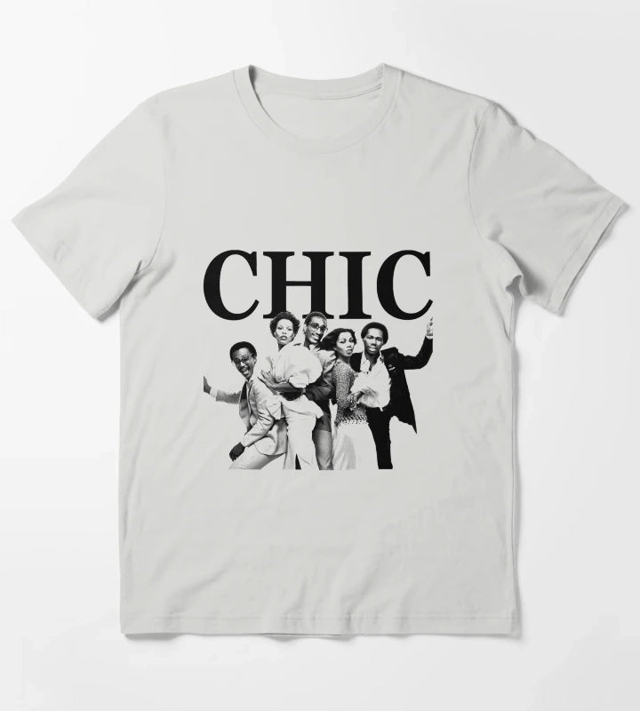 Chic Disco Band Fan T-Shirt Light Grey
