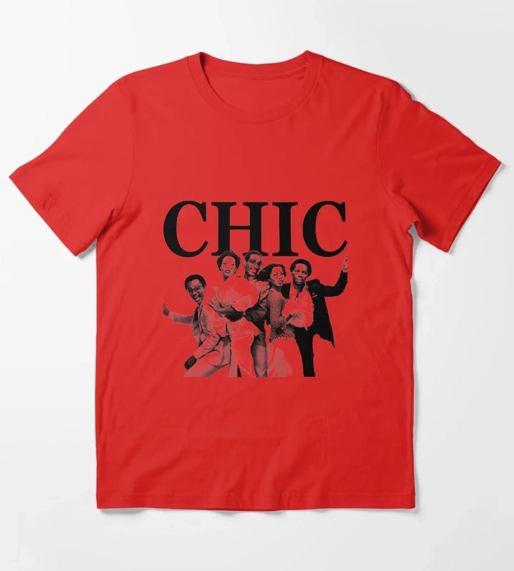 Chic Disco Band Fan T-Shirt Red