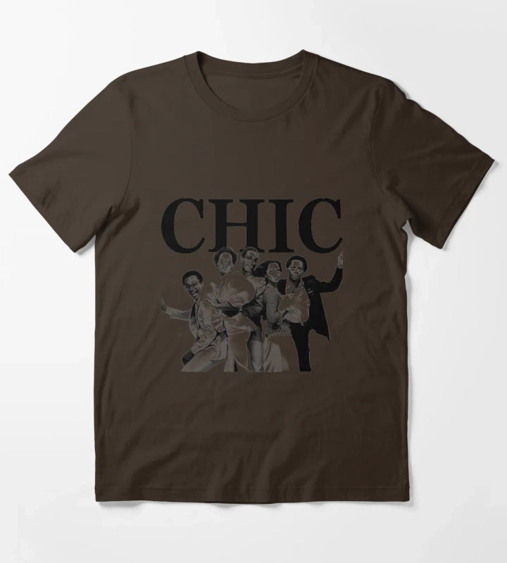 Chic Disco Band Fan T-Shirt Brown