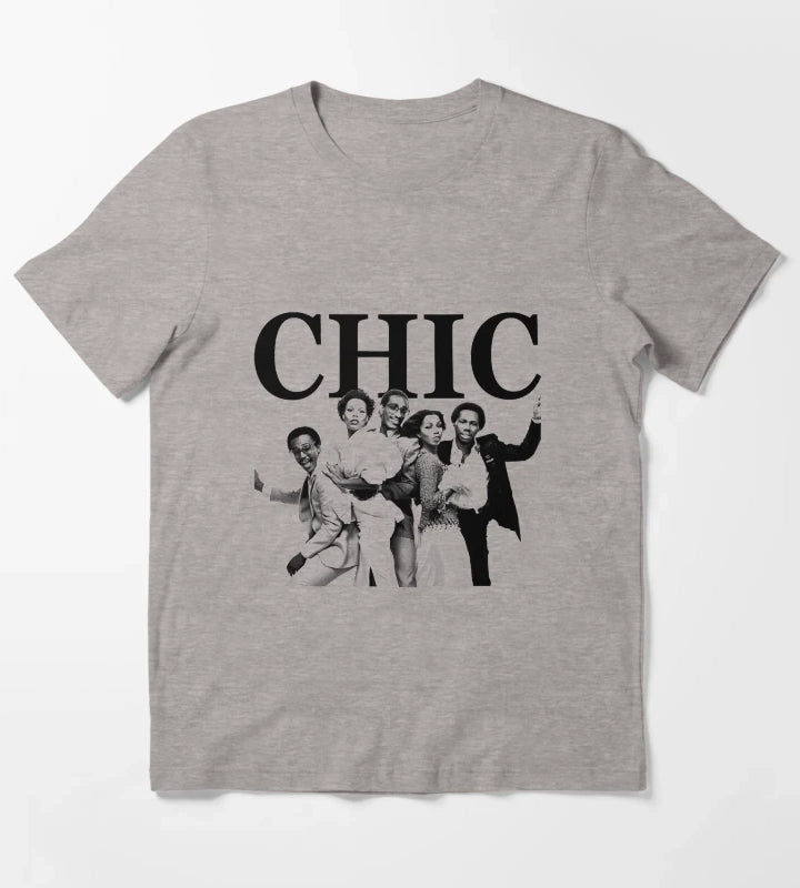 Chic Disco Band Fan T-Shirt Heather Grey