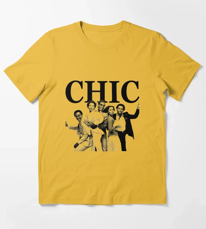 Chic Disco Band Fan T-Shirt Yellow