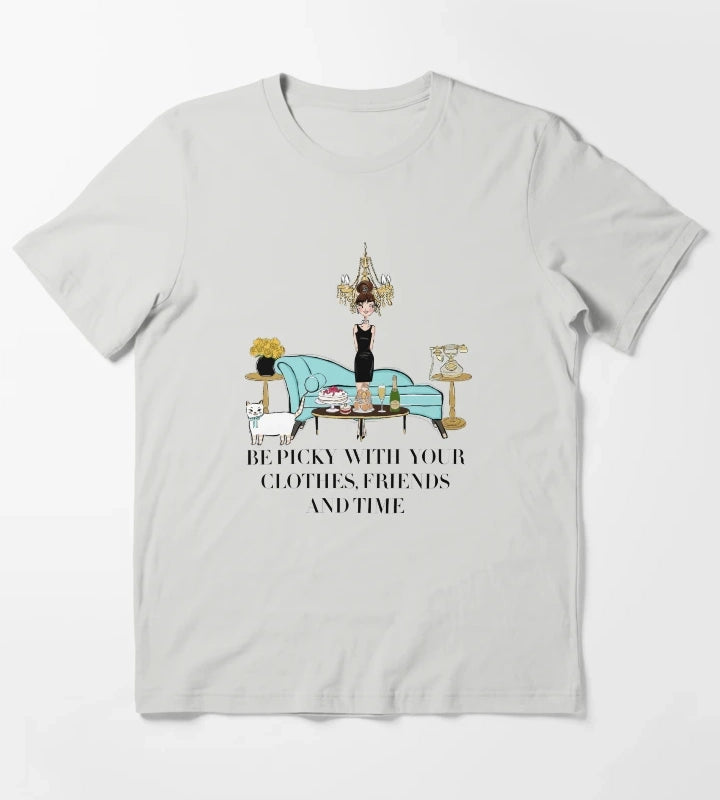 Chic Woman T-Shirt Light Grey