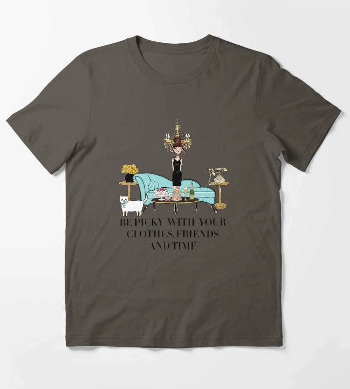 Chic Woman T-Shirt Dark Grey