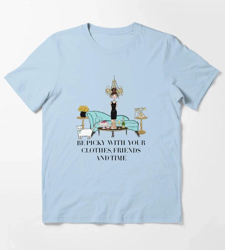 Chic Woman T-Shirt Sky Blue