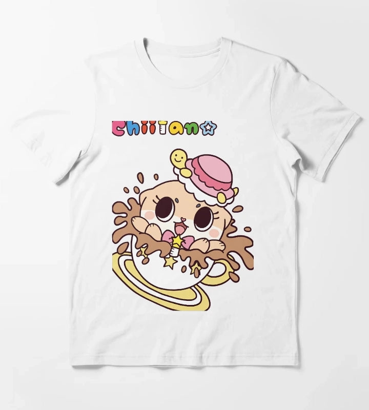 Chiitan Kawaii Coffee T-Shirt White