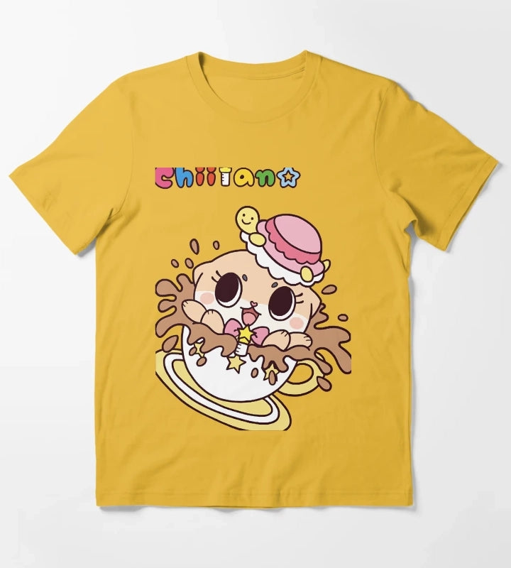 Chiitan Kawaii Coffee T-Shirt Yellow