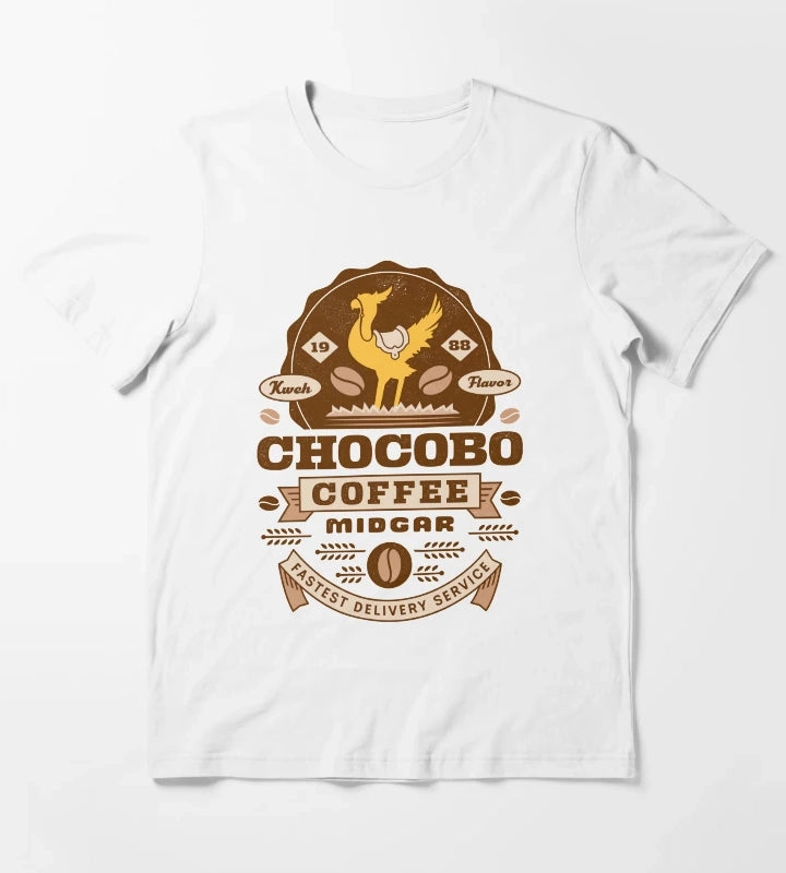 Chocobo Coffee Vintage T-Shirt White