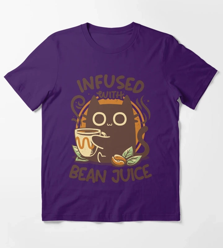 Chonky Kitty Coffee Funny Cat T-Shirt Purple