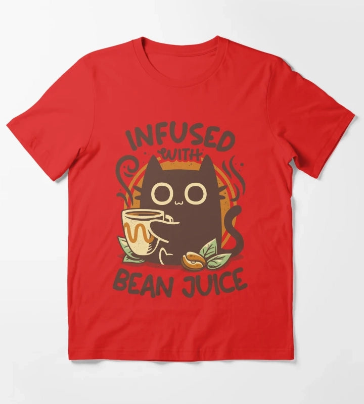 Chonky Kitty Coffee Funny Cat T-Shirt Red