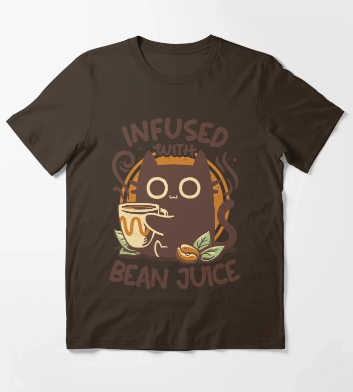 Chonky Kitty Coffee Funny Cat T-Shirt Brown