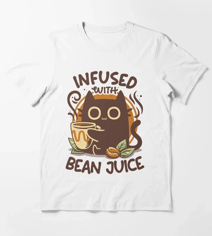 Chonky Kitty Coffee Funny Cat T-Shirt White