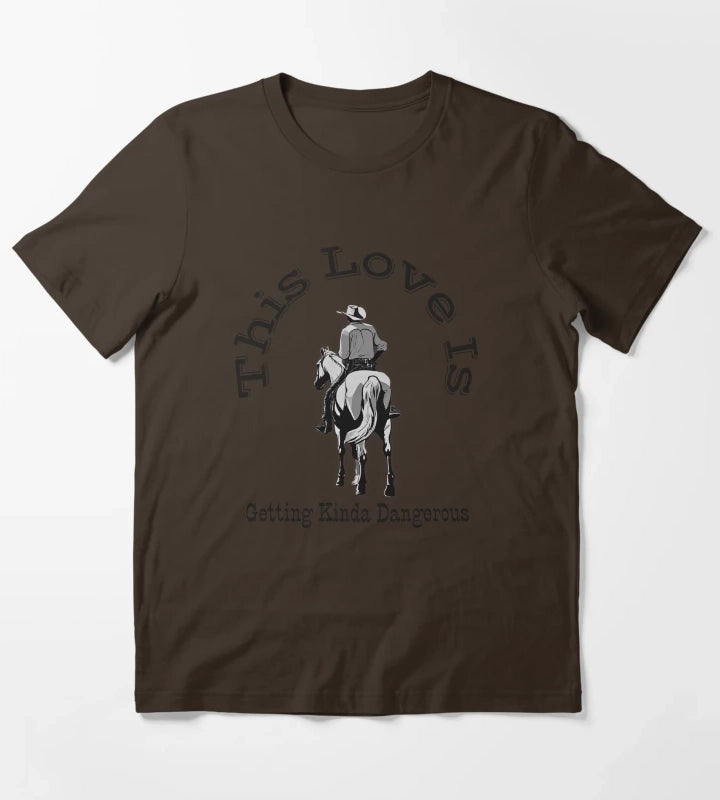 Chris Stapleton White Horse This Love is Getting Kinda Dangerous T-Shirt Brown