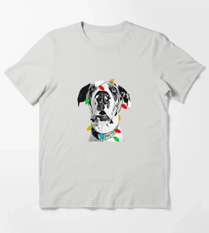 Christmas Great Dane T-Shirt Light Grey
