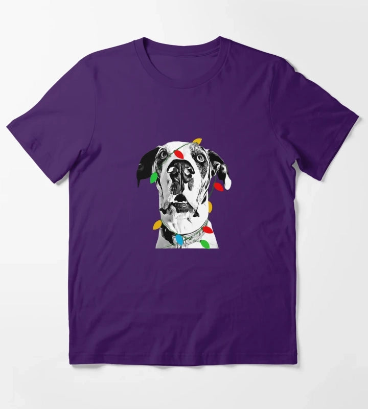 Christmas Great Dane T-Shirt Purple