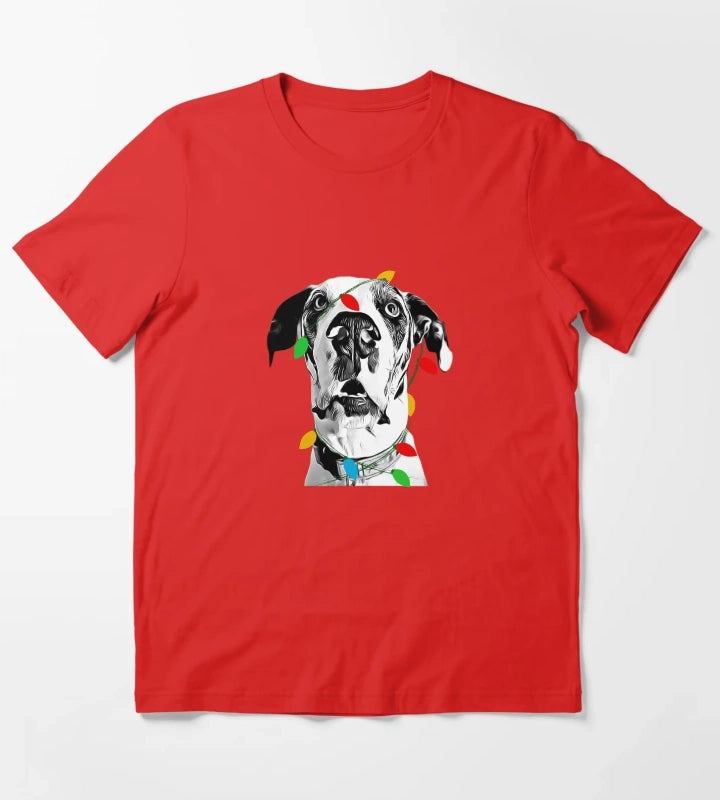 Christmas Great Dane T-Shirt Red