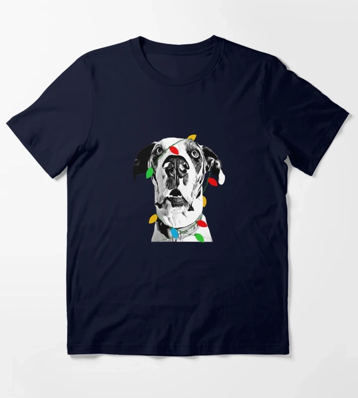 Christmas Great Dane T-Shirt Navy