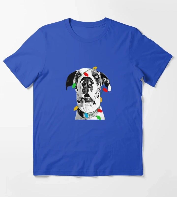 Christmas Great Dane T-Shirt Blue