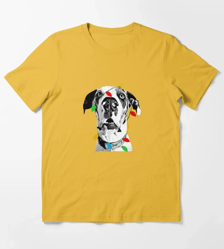 Christmas Great Dane T-Shirt Yellow