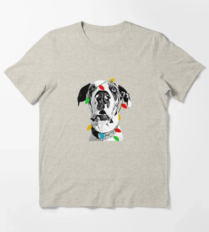Christmas Great Dane T-Shirt Cream
