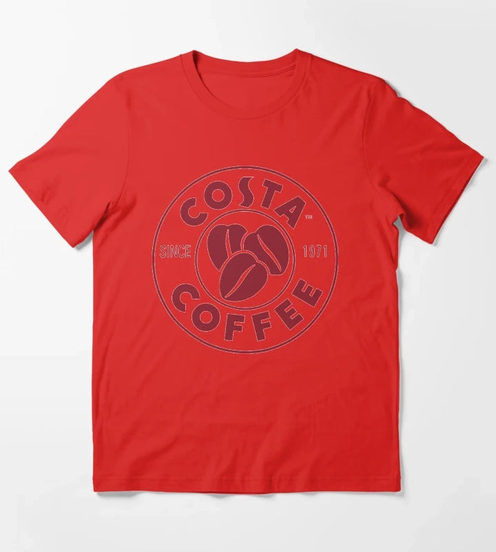 Classic Costa Coffee Designs T-Shirt Red