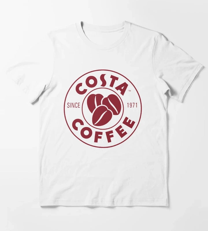 Classic Costa Coffee Designs T-Shirt White