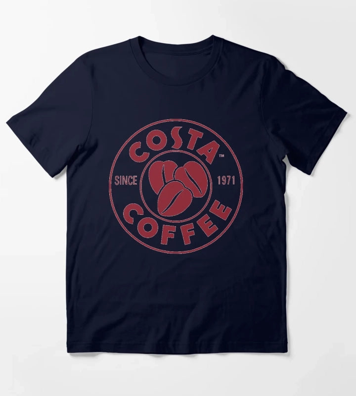 Classic Costa Coffee Designs T-Shirt Navy