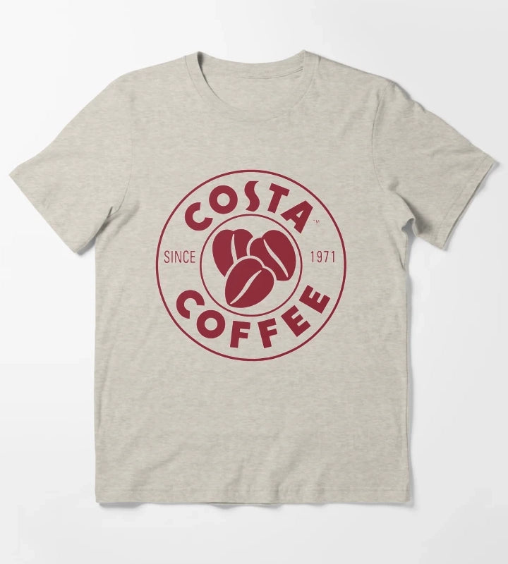 Classic Costa Coffee Designs T-Shirt Cream