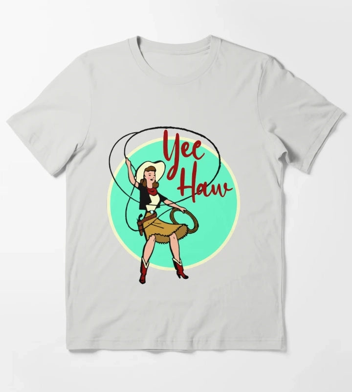 Classic Cowgirl T-Shirt Light Grey