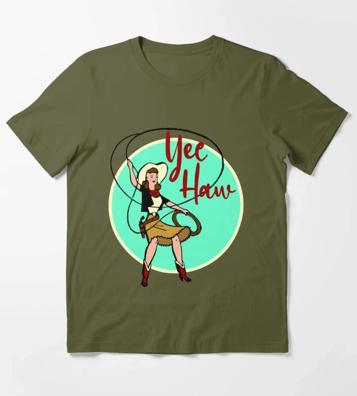 Classic Cowgirl T-Shirt Olive Green