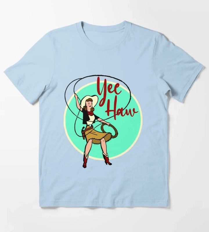 Classic Cowgirl T-Shirt Sky Blue