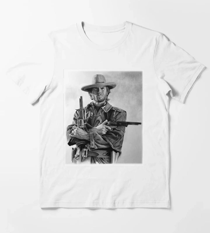 Clint Eastwood Josey Wales drawing T-Shirt White
