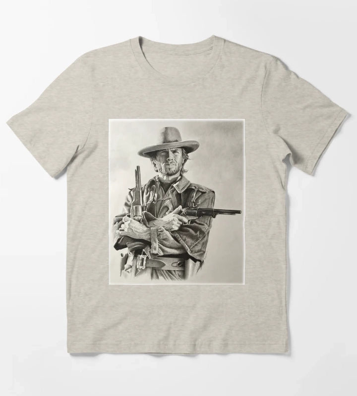 Clint Eastwood sketch T-Shirt Cream