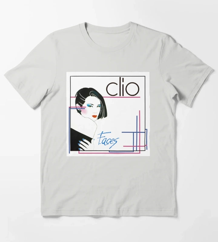 Clio Faces T-Shirt Light Grey