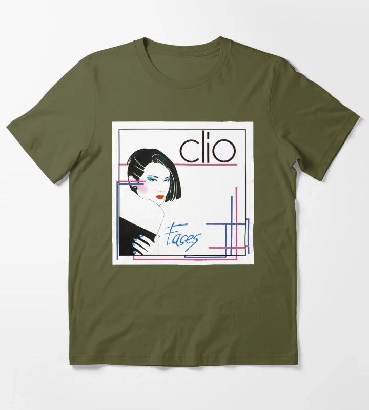 Clio Faces T-Shirt Olive Green