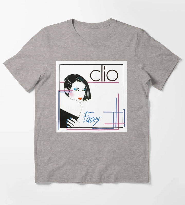 Clio Faces T-Shirt Heather Grey
