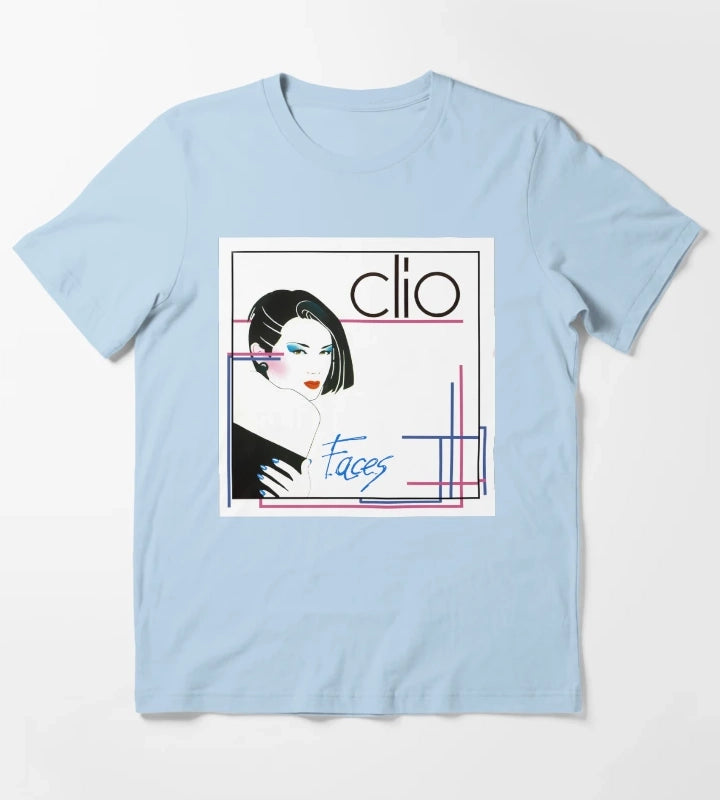 Clio Faces T-Shirt Sky Blue
