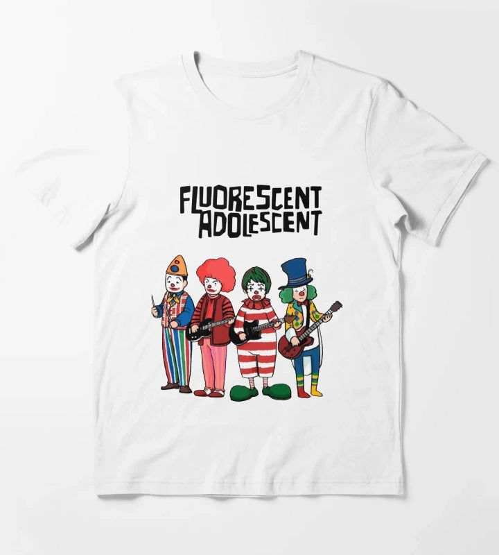 Clowns Fluorescent Adolescent Arctic Monkeys Essential T-Shirt White