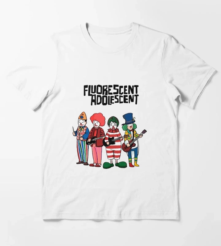 Clowns Fluorescent Adolescent Arctic Monkeys Monkey T-Shirt White