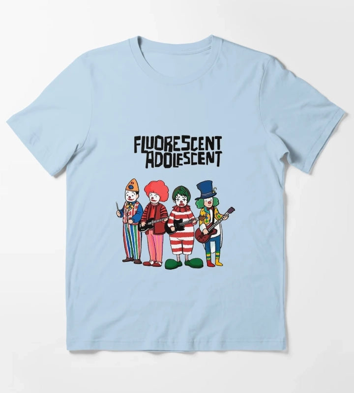 Clowns Fluorescent Adolescent Arctic Monkeys Monkey T-Shirt Sky Blue
