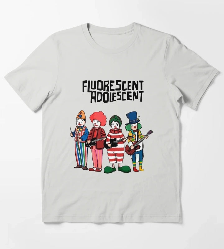 Clowns Fluorescent Adolescent Arctic Monkeys T-Shirt Light Grey
