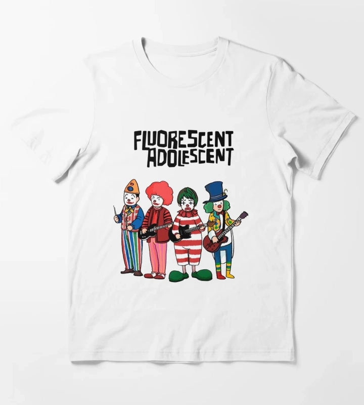 Clowns Fluorescent Adolescent Arctic Monkeys T-Shirt White