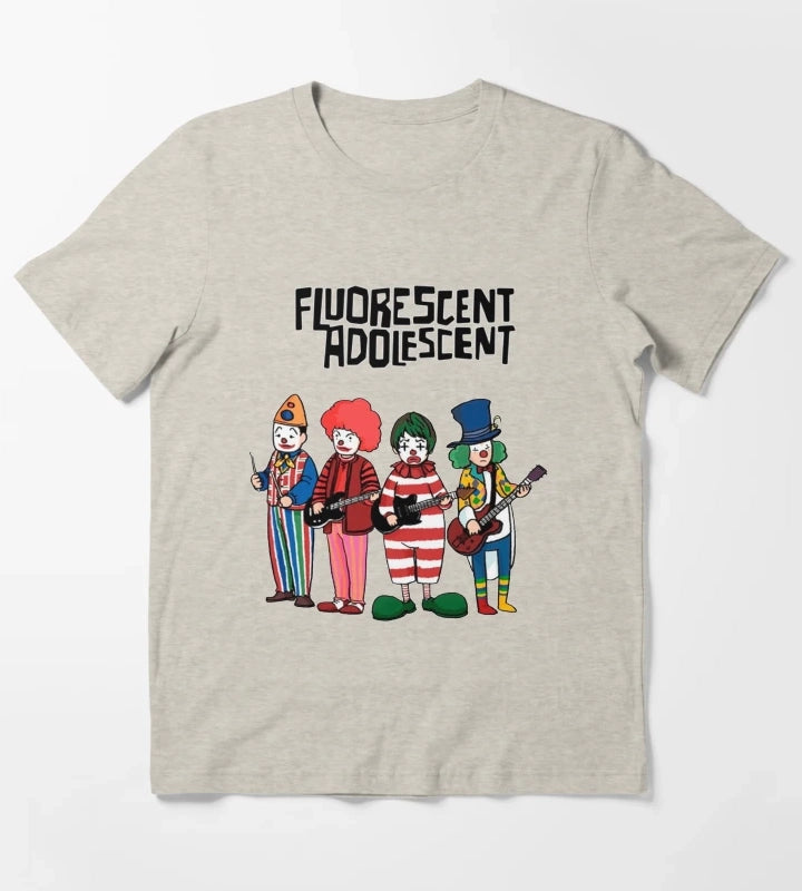 Clowns Fluorescent Adolescent Arctic Monkeys T-Shirt Cream
