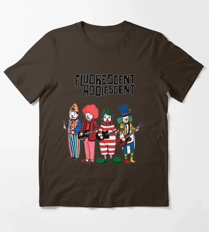 Clowns Fluorescent T-Shirt Brown