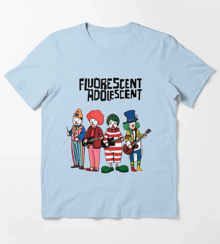 Clowns Fluorescent T-Shirt Sky Blue